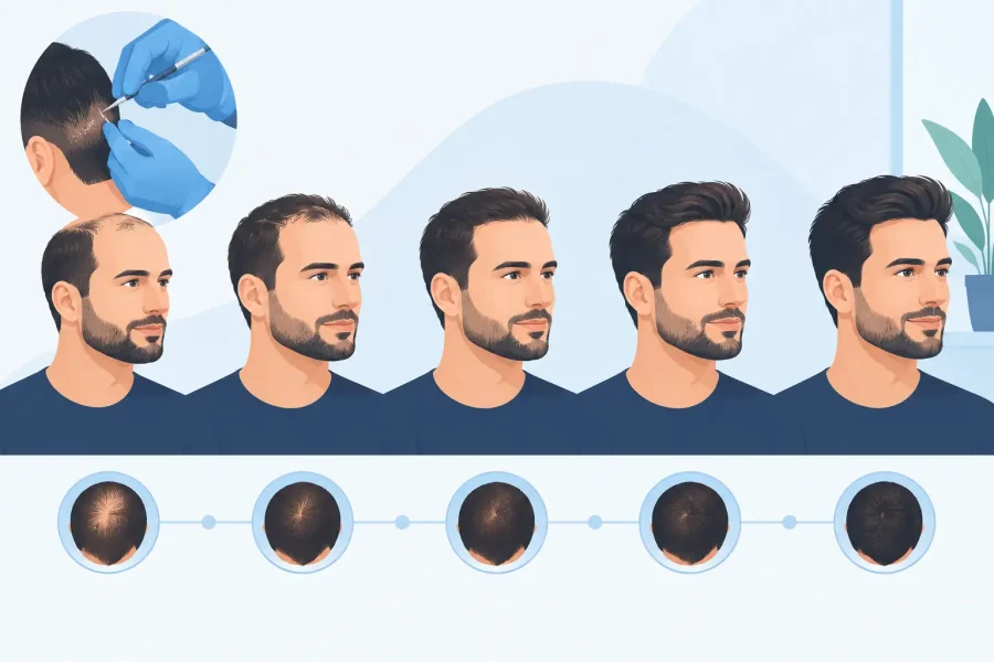 What FUE Patient Results Look Like by Month