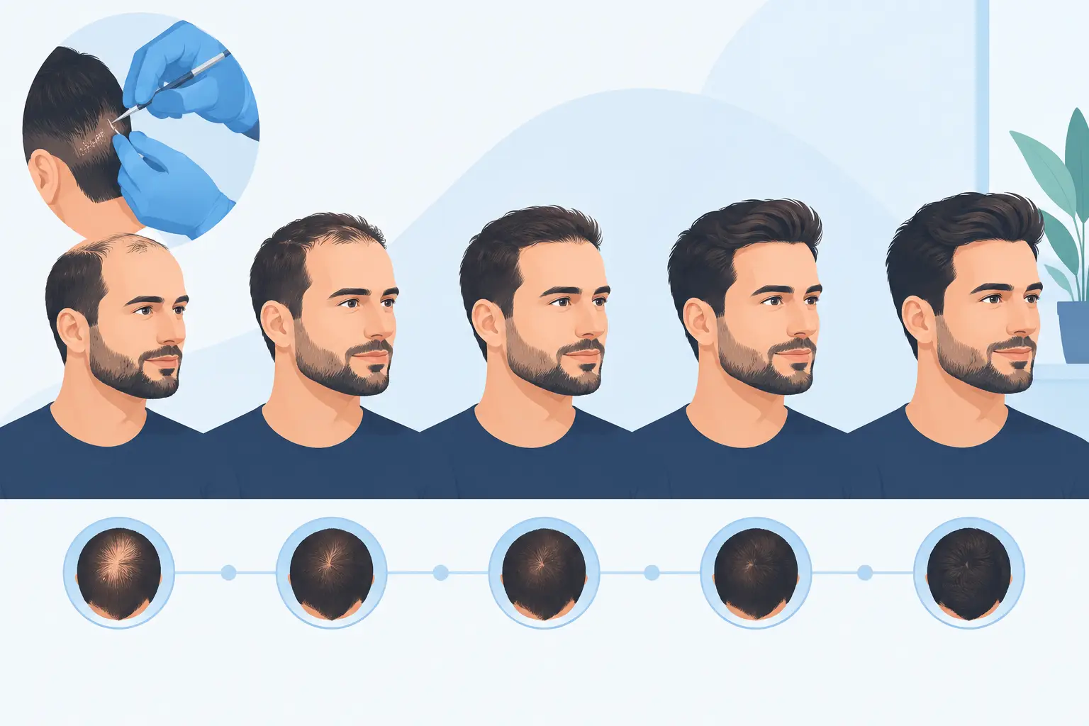 What FUE Patient Results Look Like by Month